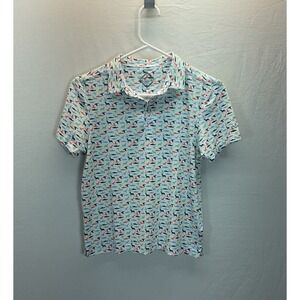 Burlebo Boys Performance Polo Deer ducks fish Pattern Large 10/12 Soft